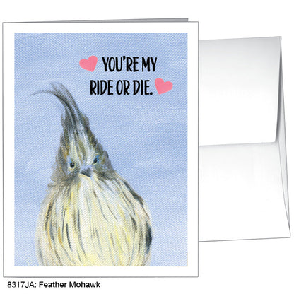 Feather Mohawk, Greeting Card (8317JA), A2 Card Front, www.printedcanvas.com
