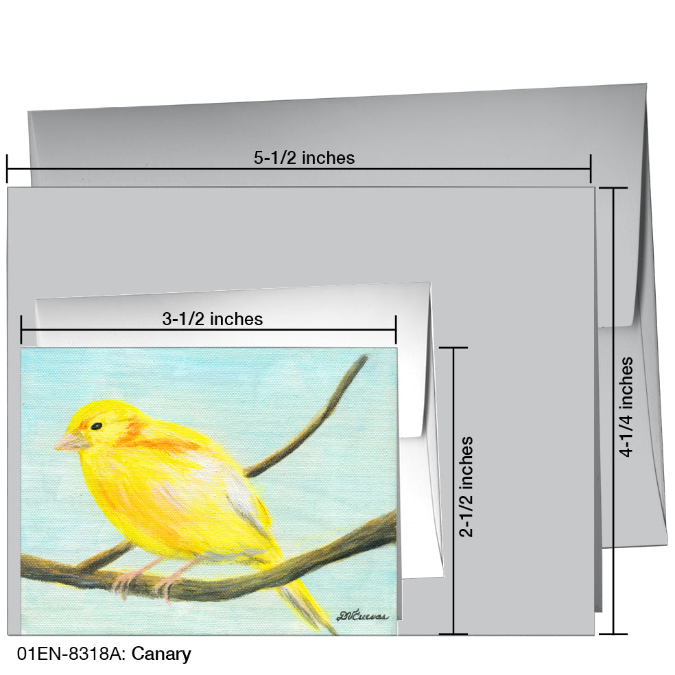 Canary, Greeting Card (8318A), Enclosure, printedcanvas.com