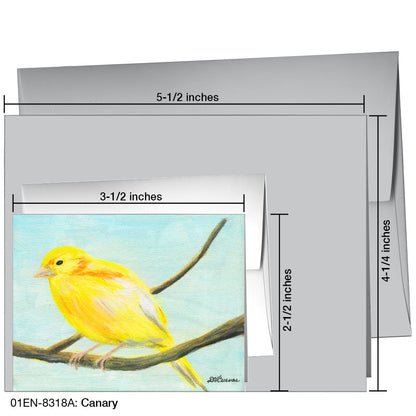 Canary, Greeting Card (8318A), Enclosure, printedcanvas.com