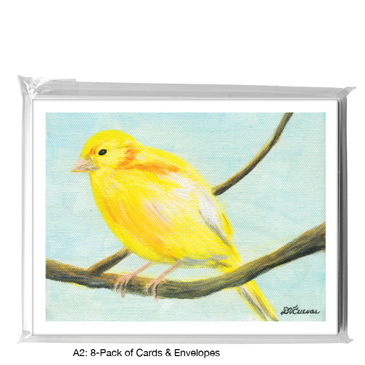 Canary, Greeting Card (8318A), A2 Card 8-Pack, www.printedcanvas.com