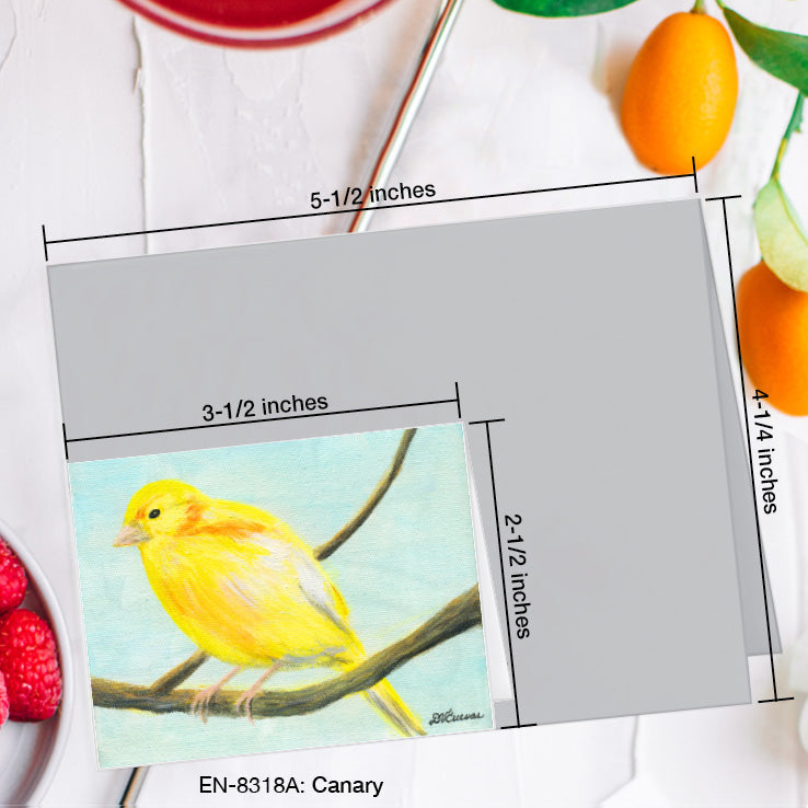 Canary, Greeting Card (8318A), Enclosure Card, www.printedcanvas.com