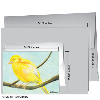 Canary, Greeting Card (8318A), Enclosure Card, www.printedcanvas.com