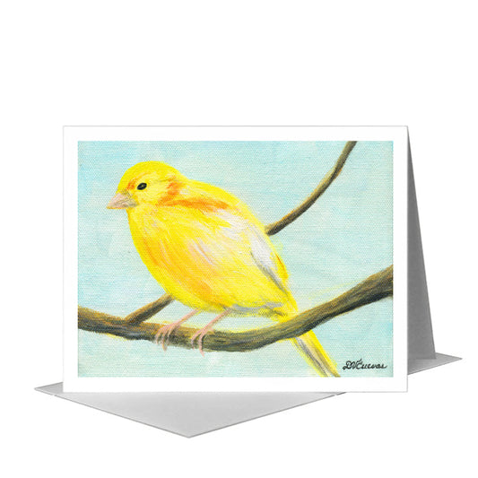 Canary, Greeting Card (#8318A) A2 Card Front, www.printedcanvas.com