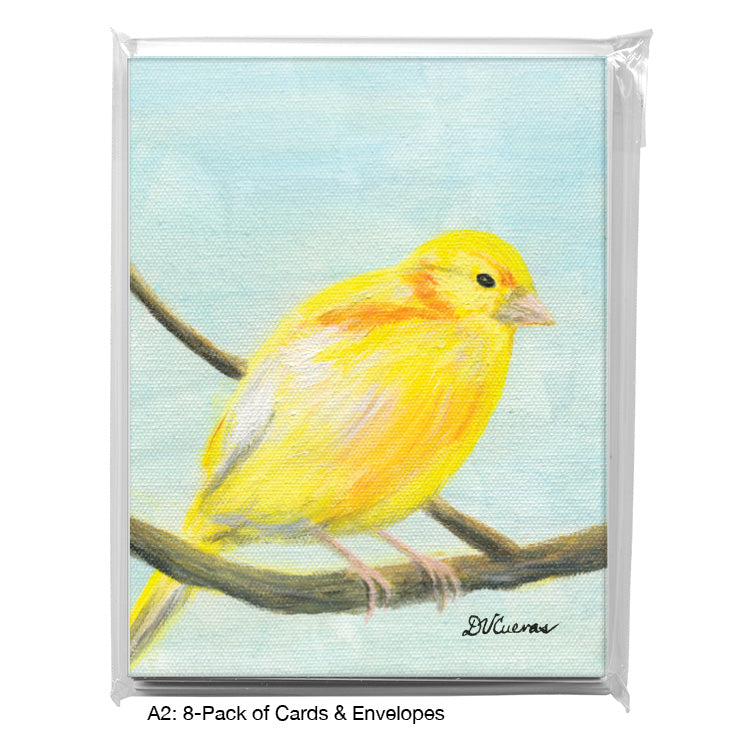 Canary, Greeting Card (8318B), A2 Card 8-Pack, www.printedcanvas.com