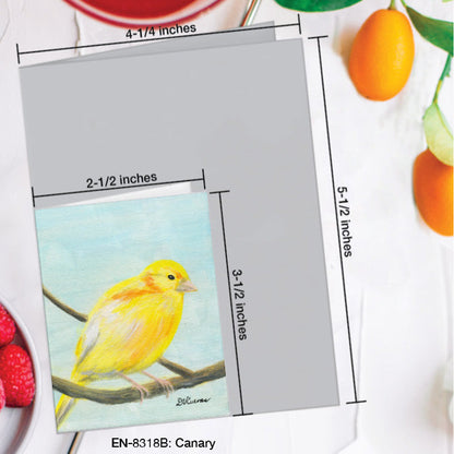 Canary, Greeting Card (8318B), Enclosure Card, www.printedcanvas.com