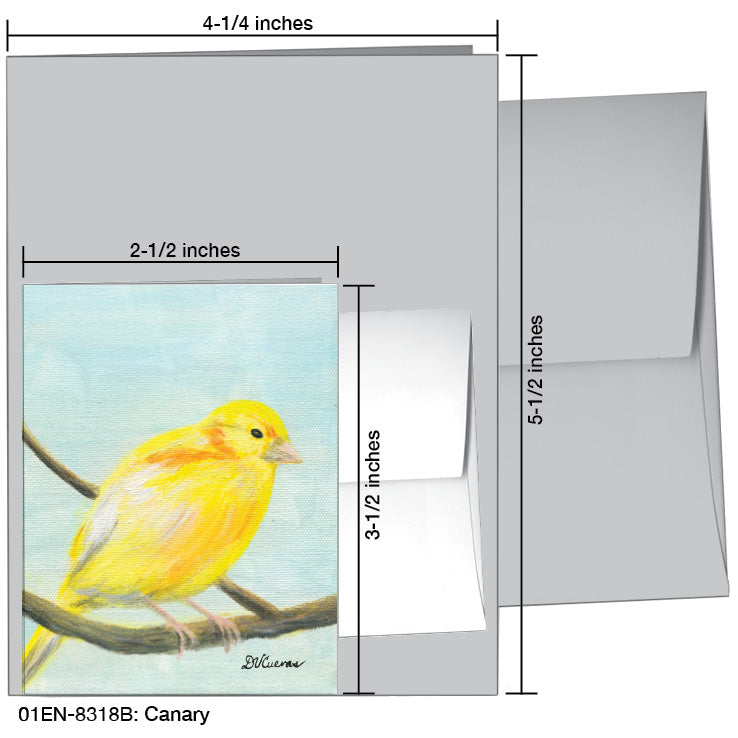 Canary, Greeting Card (8318B), Enclosure Card, www.printedcanvas.com