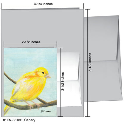 Canary, Greeting Card (8318B), Enclosure Card, www.printedcanvas.com