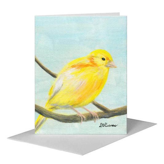 Canary, Greeting Card (#8318B) A2 Card Front, www.printedcanvas.com