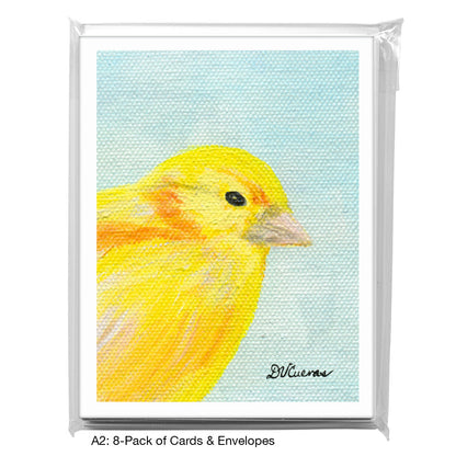 Canary, Greeting Card (8318C), A2 Card 8-Pack, www.printedcanvas.com
