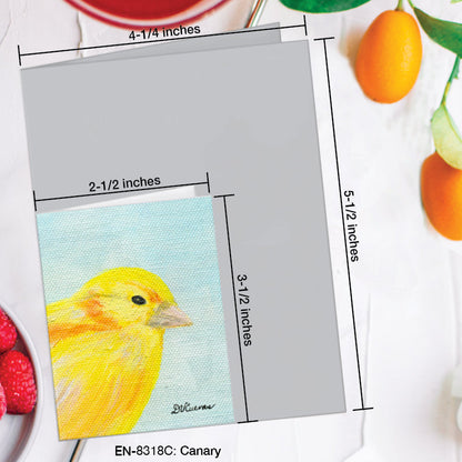 Canary, Greeting Card (8318C), Enclosure Card, www.printedcanvas.com