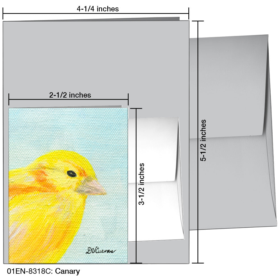 Canary, Greeting Card (8318C), Enclosure Card, www.printedcanvas.com