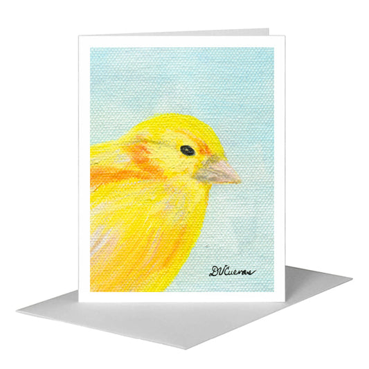 Canary, Greeting Card (#8318C) A2 Card Front, www.printedcanvas.com