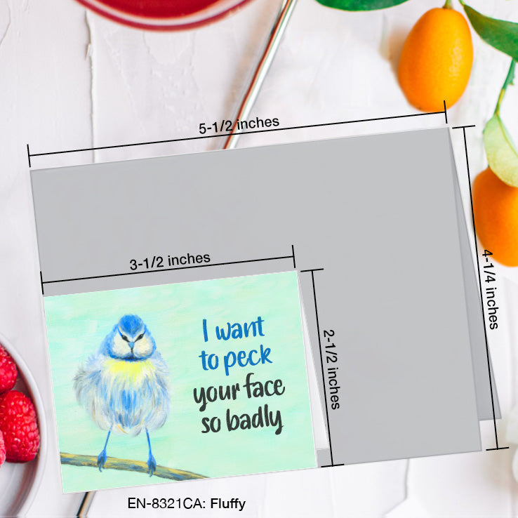 Fluffy, Greeting Card (8321CA), Enclosure, www.printedcanvas.com