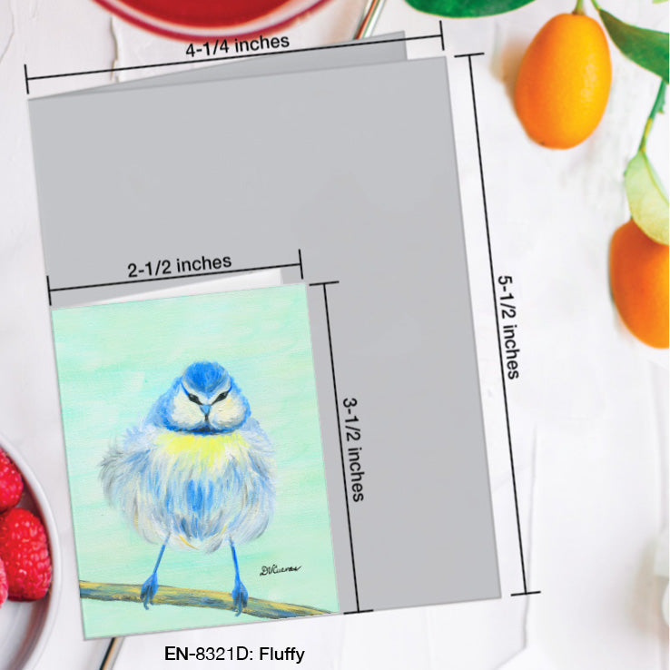Fluffy, Greeting Card (8321D), Enclosure Card, www.printedcanvas.com