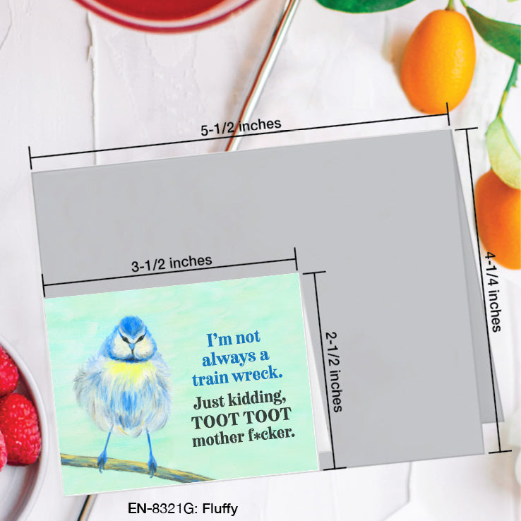 Fluffy, Greeting Card (8321G), Enclosure, www.printedcanvas.com