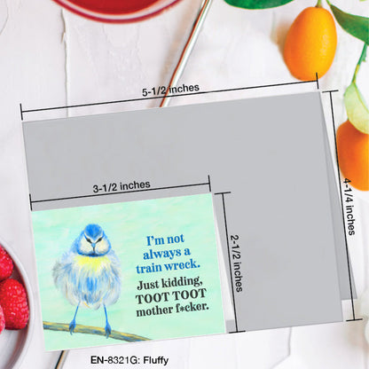 Fluffy, Greeting Card (8321G), Enclosure, www.printedcanvas.com