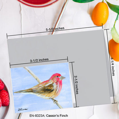 Cassin's Finch, Greeting Card (8323A), Enclosure Card, www.printedcanvas.com