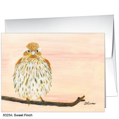 Sweet Finch, Greeting Card (8325A), A2 Card, www.printedcanvas.com