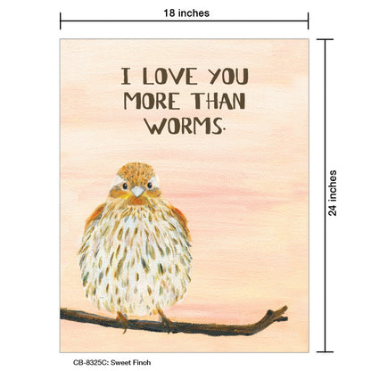 Sweet Finch, Card Board (8325C), Card Board: 18x24, printedcanvas.com