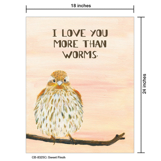 Sweet Finch, Card Board (8325C), Card Board: 18x24, printedcanvas.com