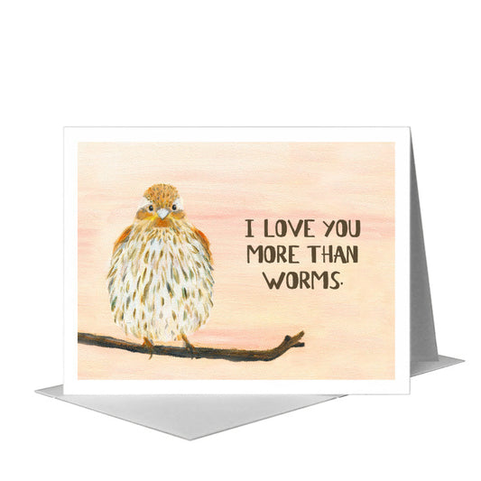 Sweet Finch, Greeting Card (#8325CA) A2 Card Front, www.printedcanvas.com