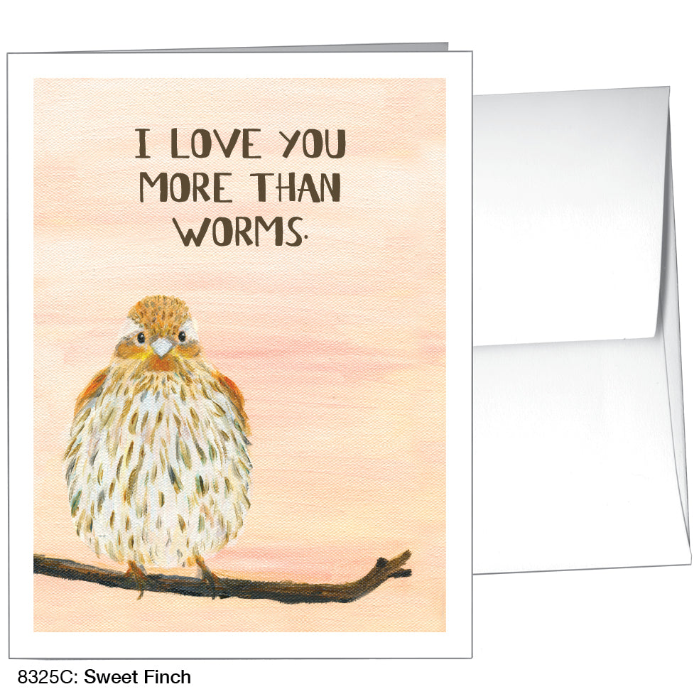Sweet Finch, Greeting Card (8325C), A2, printedcanvas.com