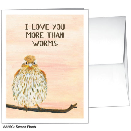 Sweet Finch, Greeting Card (8325C), A2, printedcanvas.com