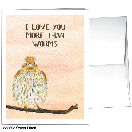 Sweet Finch, Greeting Card (8325C), A2, printedcanvas.com