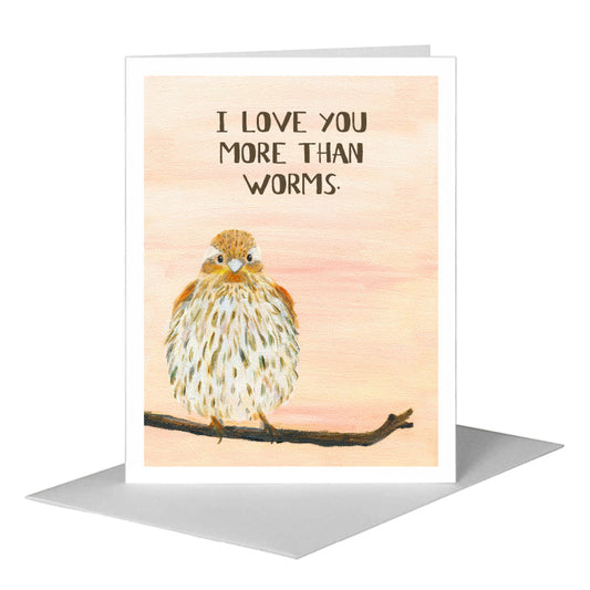 Sweet Finch, Greeting Card (#8325C) A2 Card Front, www.printedcanvas.com
