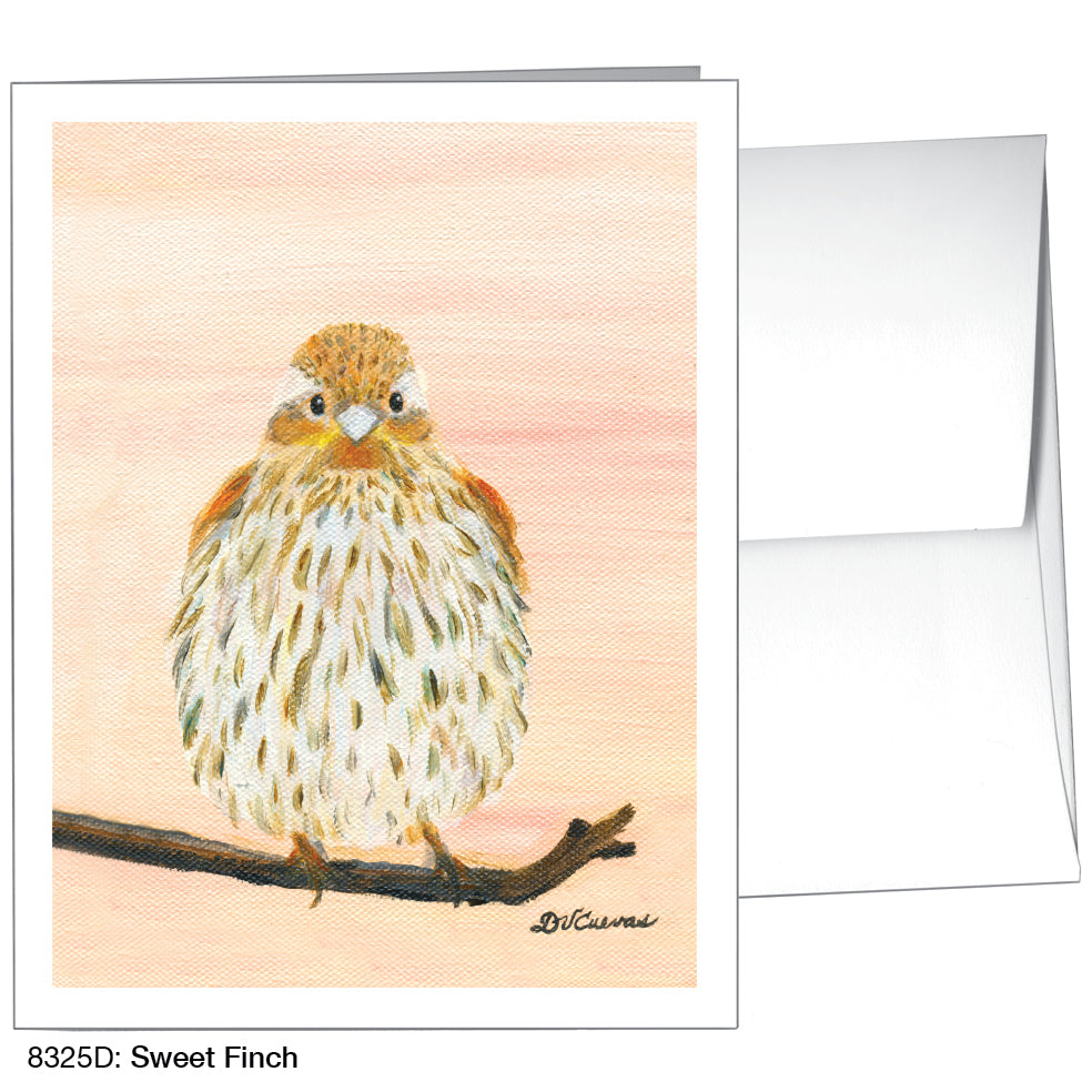 Sweet Finch, Greeting Card (8325D), A2, printedcanvas.com