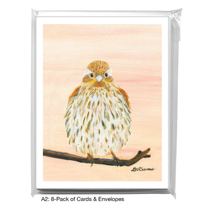 Sweet Finch, Greeting Card (8325D), A2 8-Pack, printedcanvas.com
