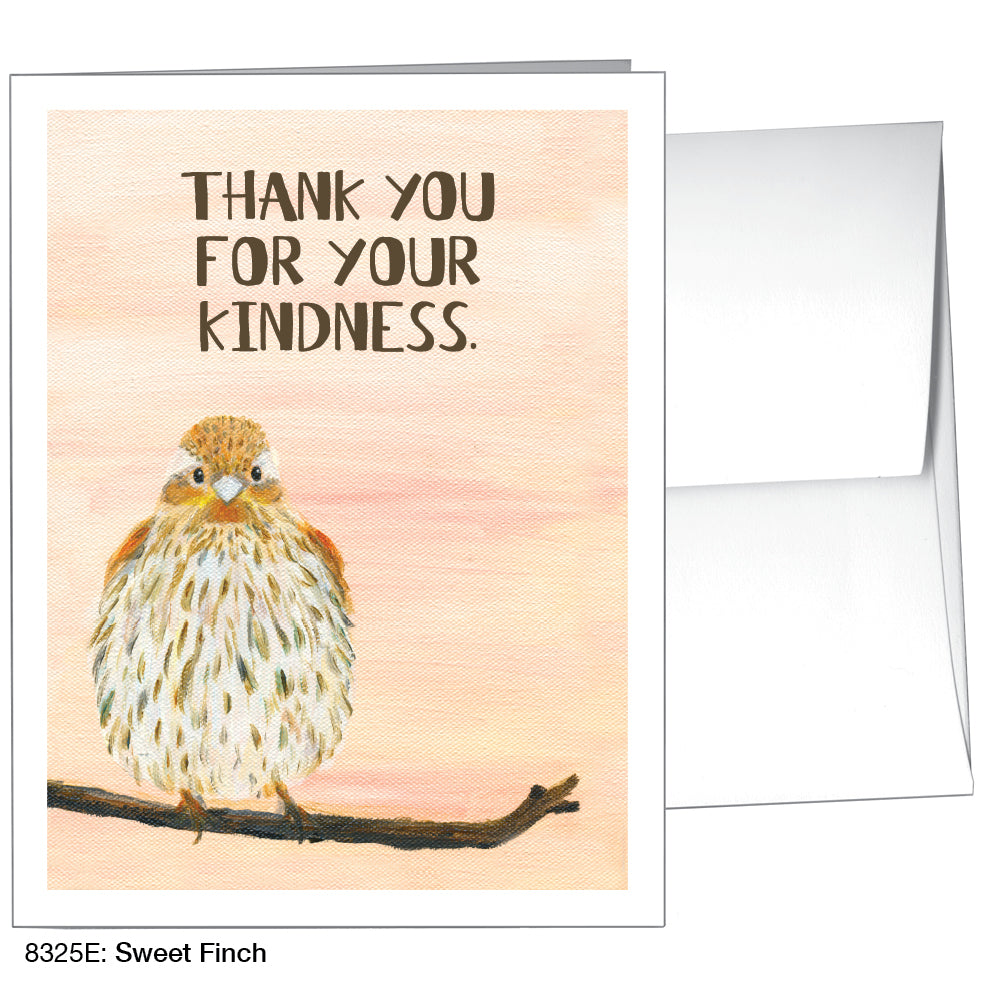 Sweet Finch, Greeting Card (8325E), A2, printedcanvas.com
