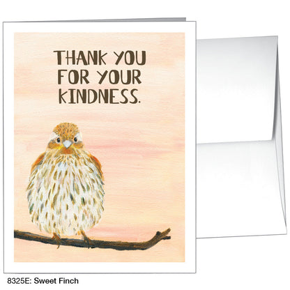 Sweet Finch, Greeting Card (8325E), A2, printedcanvas.com