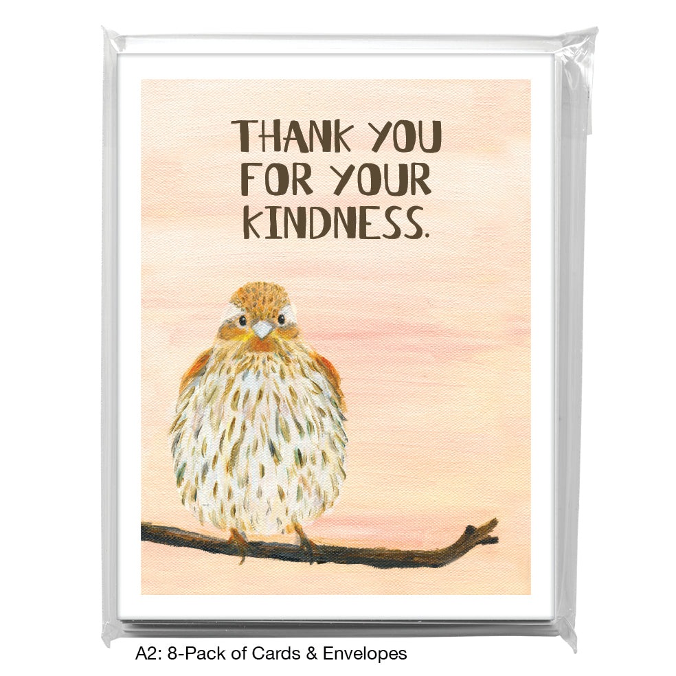 Sweet Finch, Greeting Card (8325E), A2 8-Pack, printedcanvas.com