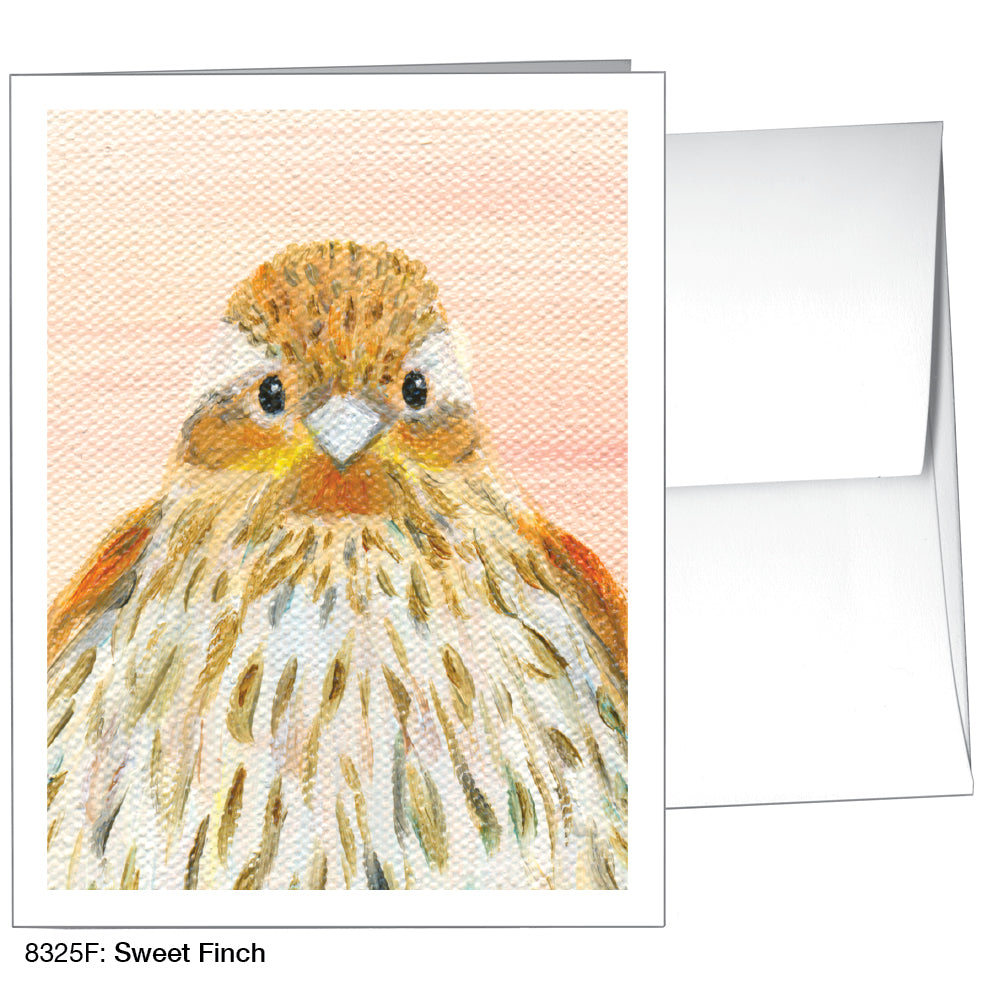 Sweet Finch, Greeting Card (8325F), A2, printedcanvas.com