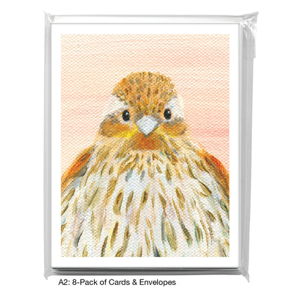 Sweet Finch, Greeting Card (8325F), A2 8-Pack, printedcanvas.com