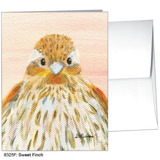 Sweet Finch, Greeting Card (8325F), A2 Card Front, www.printedcanvas.com