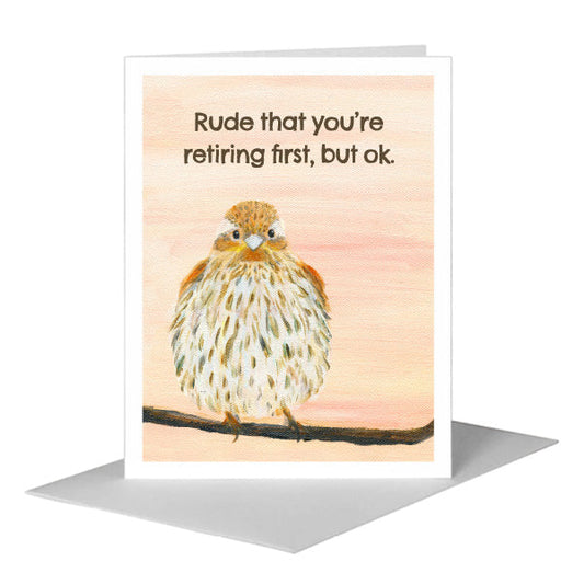 Sweet Finch, Greeting Card (#8325K) A2 Card Front, www.printedcanvas.com