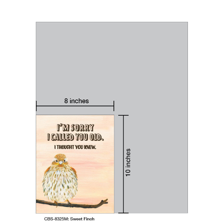 Sweet Finch, Card Board (8325M), Card Board: 8x10, printedcanvas.com