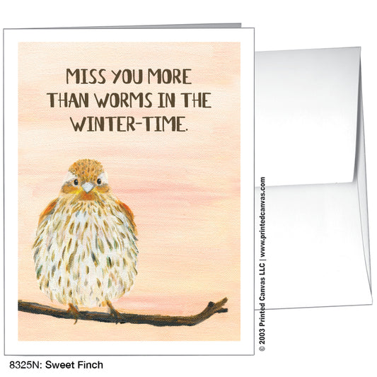 Sweet Finch, Greeting Card (#8325N)