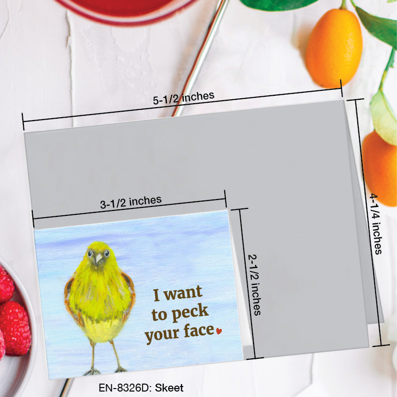 Skeet, Greeting Card (8326D), Enclosure, www.printedcanvas.com