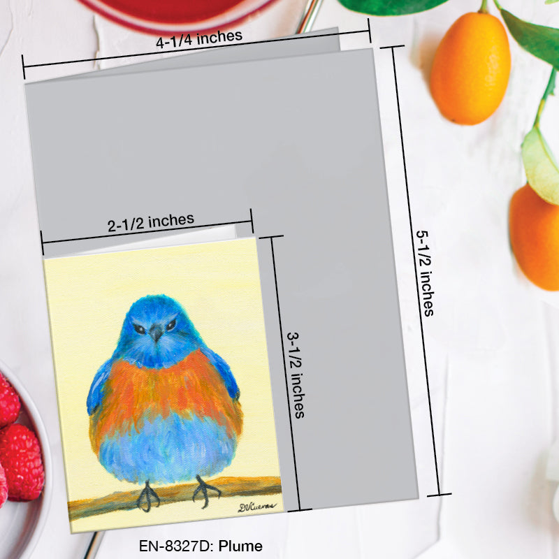 Plume, Greeting Card (8327D), Enclosure Card, www.printedcanvas.com