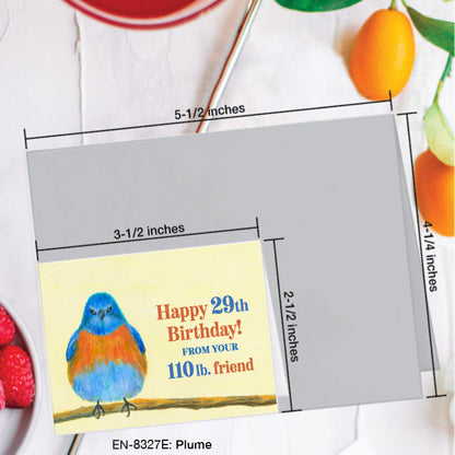 Plume, Greeting Card (8327E), Enclosure, www.printedcanvas.com