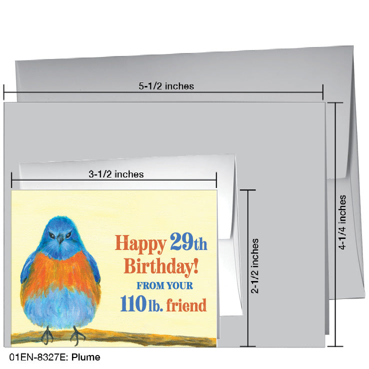 Plume, Greeting Card (8327E), Enclosure, www.printedcanvas.com