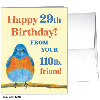 Plume, Greeting Card (#8327EA)
