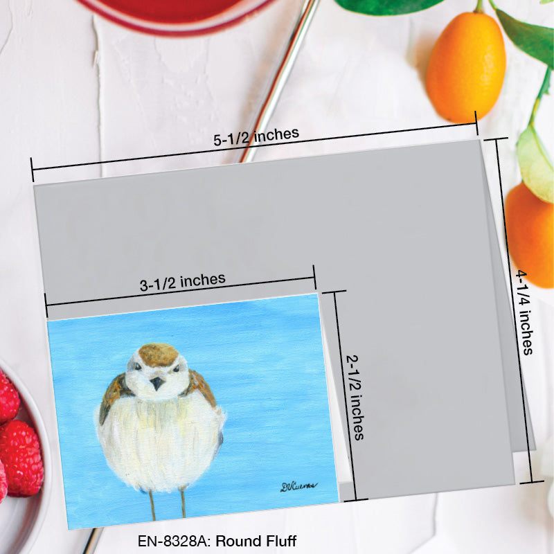 Round Fluff, Greeting Card (8328A), Enclosure Card, www.printedcanvas.com
