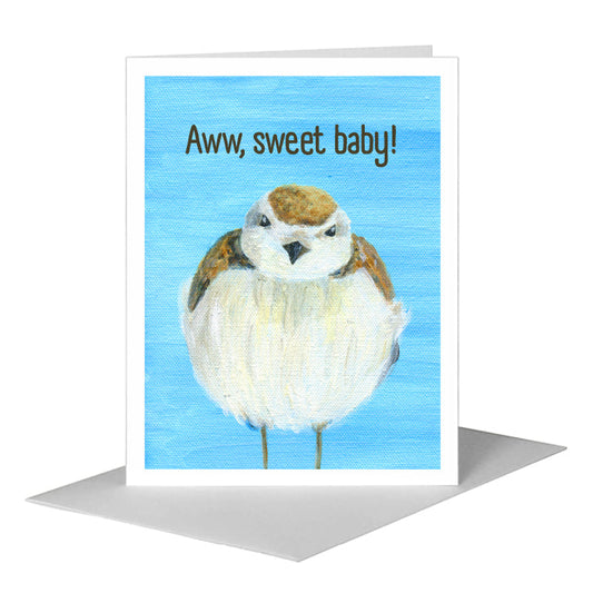 Round Fluff, Greeting Card (#8328C) A2 Card Front, www.printedcanvas.com