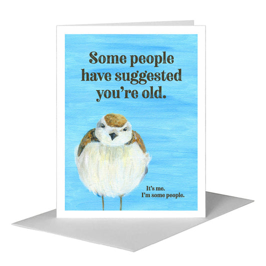 Round Fluff, Greeting Card (#8328E) A2 Card Front, www.printedcanvas.com