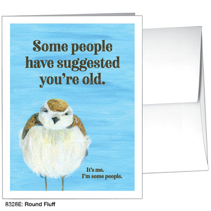 Round Fluff, Greeting Card (8328E), A2 Card, www.printedcanvas.com