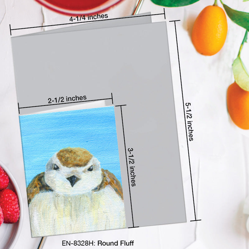 Round Fluff, Greeting Card (8328H), Enclosure Card, www.printedcanvas.com